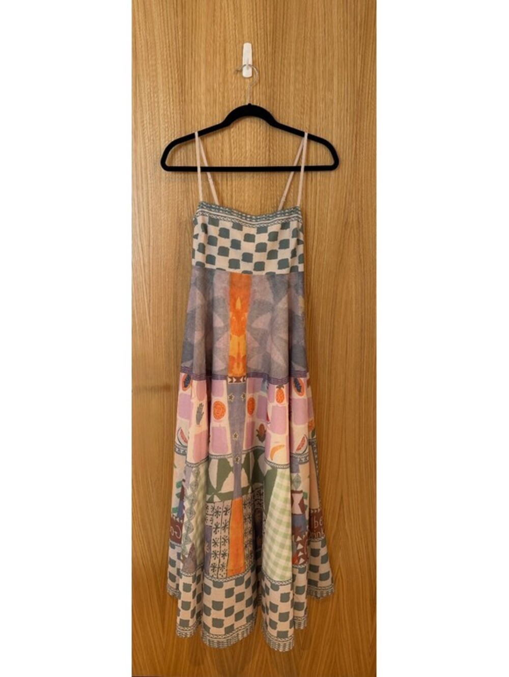 Santella Shop Amalfi Dress Multicolor Patchwork Print Maxi Dress Medium - Picture 5 of 8
